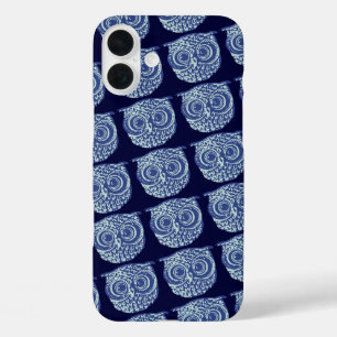 iPhone 16 Plus Case Photo de chouette bleue