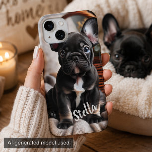 Coque Pour iPhone 15 Photo de compagnie personnalisée avec nom