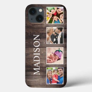 Case-Mate iPhone Case Photo de Custom Collage Rustic Farmhouse Family