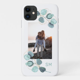 Case-Mate iPhone Case Photo de famille Eucalyptus Botanical Monogrammé