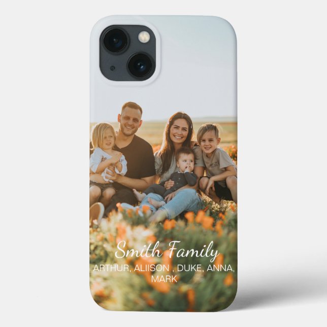 Coques Case-Mate iPhone Photo de famille personnalisée avec des noms perso (Verso)