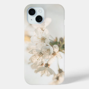Coque Pour iPhone 15 Photo de la nature des fleurs de cerisiers blancs