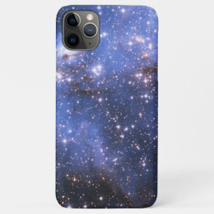 Coque iPhone 11 Pro Max Photo de l'espace bleu du Petit Nuage de Magellan