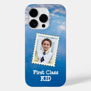 Coque Pour iPhone 14 Pro Photo de timbre de première classe pour enfant mei