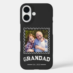 Coque Pour iPhone 16 Photo de typographie établie Grand-père noir