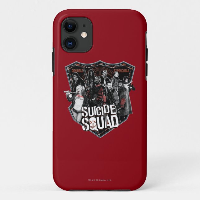 Coques Case-Mate iPhone Photo d'insigne de groupe du peloton | de suicide (Dos)
