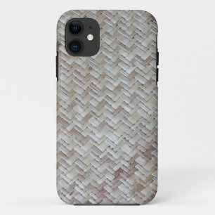 Coque Case-Mate Pour iPhone Photo en bambou en bois de motif de zigzag de
