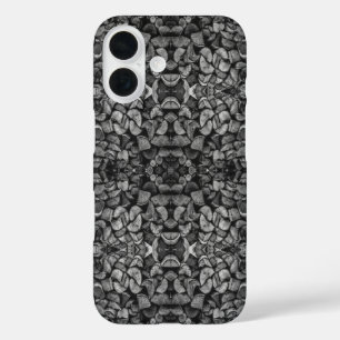 Coque Pour iPhone 16 Photo en noir et blanc d'arbres coupés empilés ens