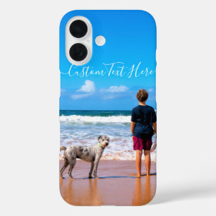 Coque Pour iPhone 16 Photo et texte personnalisés - Votre propre design