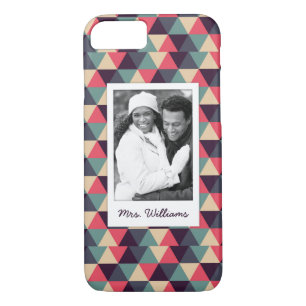 Coques Pour iPhone Photo faite sur commande et motif de Teal et rose