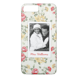 Coque Case-Mate Pour iPhone Photo faite sur commande et roses roses élégants