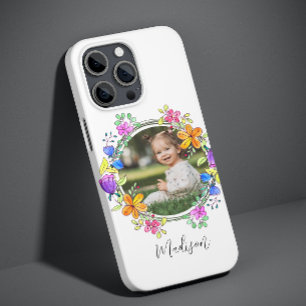 Coque Pour iPhone 14 Plus Photo Floral Simple Moderne Personnalisé Coloré