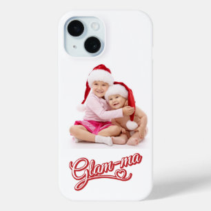 Coque Pour iPhone 15 Photo Glamma rouge/blanc sur blanc