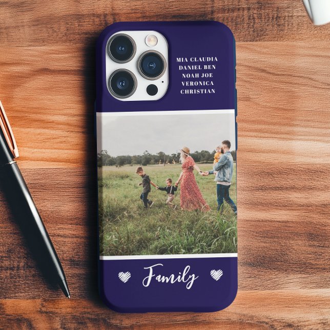 Coques Case-Mate iPhone Photo moderne couleur bleu marine (Créateur téléchargé)