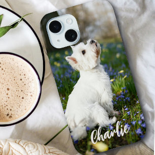 Coque Pour iPhone 15 Photo moderne personnalisée pour animaux de compag