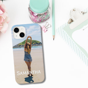 Coque Pour iPhone 15 Photo Monogramme Ajoutez votre photo Personnalisez