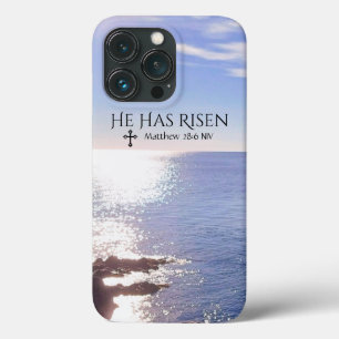 Case-Mate iPhone Case Photo Ocean Christ ressuscité Bible Verse Pâques
