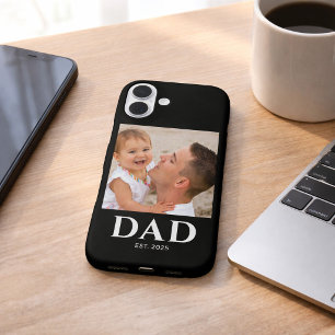 Coque Pour iPhone 16 Photo Papa Noir Établie