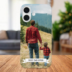 Coque Pour iPhone 16 Photo personnalisée de meilleur père