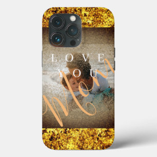 Case-Mate iPhone Case Photo personnalisée Gold Parties scintillant Aimer