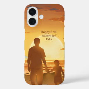 Coque Pour iPhone 16 Photo personnalisée ''Joyeuse première fête des pè