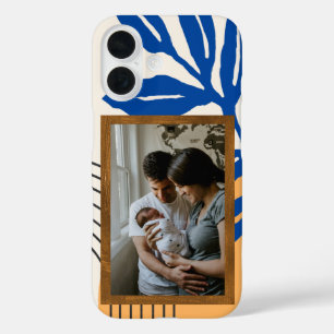 Coque Pour iPhone 16 Photo personnalisée Matisse Bleu botanique Abstrai