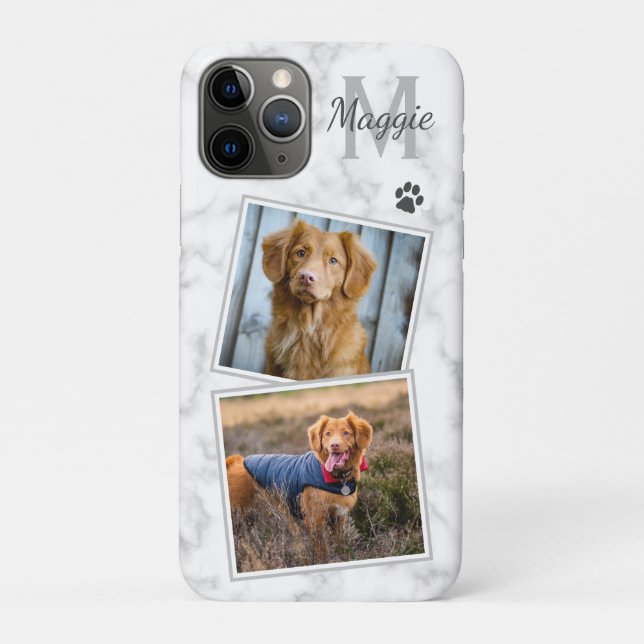 Coques Case-Mate iPhone Photo Personnalisée Pet Chien Chat Stylisant Monog (Dos)