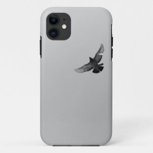 Coque Case-Mate Pour iPhone Photo simple moderne noir pigeon d'oiseau volant n