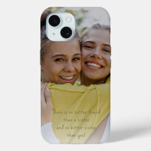 Coque Pour iPhone 15 Photo Soeur cadeau photo complet