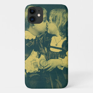 Coques Pour iPhone Photo vintage d'amour et de romance, Enfants s'emb