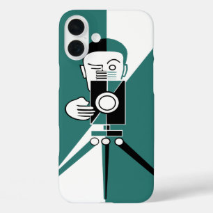 iPhone 16 Plus Case Photographe et appareil photo de style déco