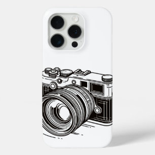 Coque iPhone 15 Pro Photographe Photographe Appareil photo reflex noir