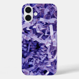 Coques iPhone 16 Plus Photographie en papier broyé crêpé violet