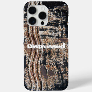 Coque iPhone 15 Pro Max Photographie personnalisée Noir Rouillé Grunge en 