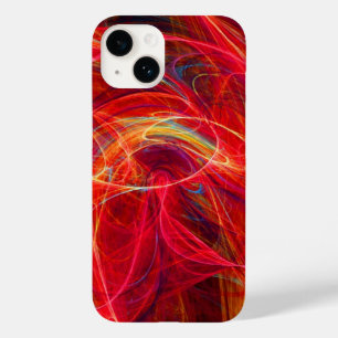 Coques Pour iPhone PHOTON CRAZY Rose Rouge Jaune Vagues fractales