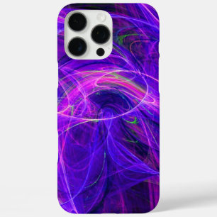 iPhone 16 Pro Max Case PHOTON FROID Violet BleuVagues Fractées