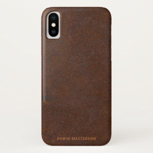 Case-Mate iPhone Case Photoréaliste Dark Brown Rusty Metal