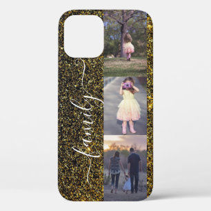 Case-Mate iPhone Case Photos de famille Photo Collage Gold Black Parties