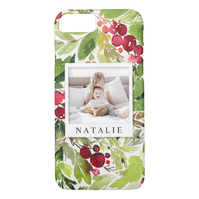 Coques Case-Mate iPhone Photos de feuillage aquarelle (Dos)