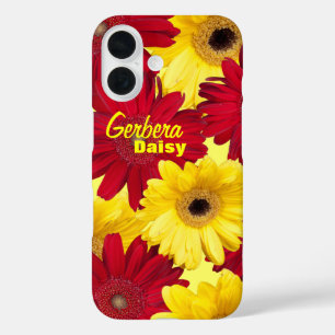 Coques iPhone 16 Photos de gros plan Gerber Daisy colorées Personna