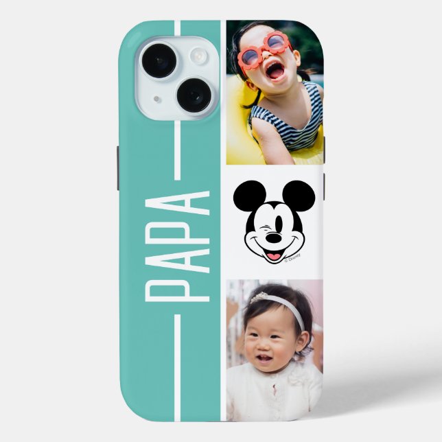 Coques Case-Mate iPhone Photos personnalisés | Mickey Mouse Winking (Verso)