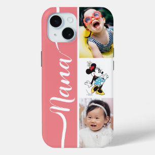 Coque Pour iPhone 15 Photos personnalisés   Minnie Souris Bow