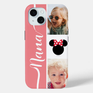 Coque Pour iPhone 15 Photos personnalisés   Minnie Souris Bow