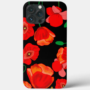 Case-Mate iPhone Case Photos rouges sur arrière - plan noir