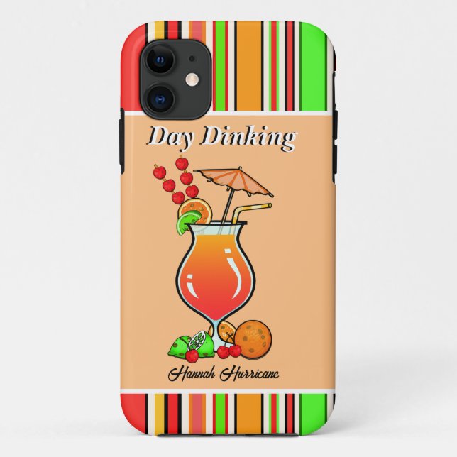 Coques Case-Mate iPhone Pickleball Day Dinking Tropical Hurricane Cocktail (Dos)