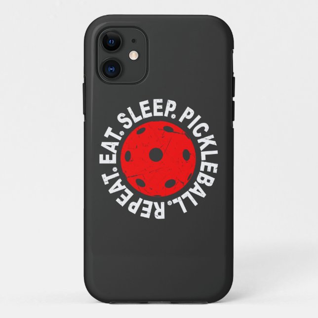 Coques Case-Mate iPhone Pickleball de sommeil répété comme Pickleball Vint (Dos)