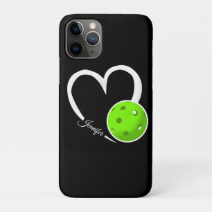 Case-Mate iPhone Case Pickleball Love Personnalisé Blanc et LIme Green