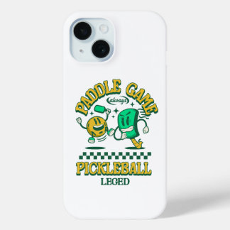 Coque Pour iPhone 15 🏓Pickleball Paddle Game Phone Case Graphic design