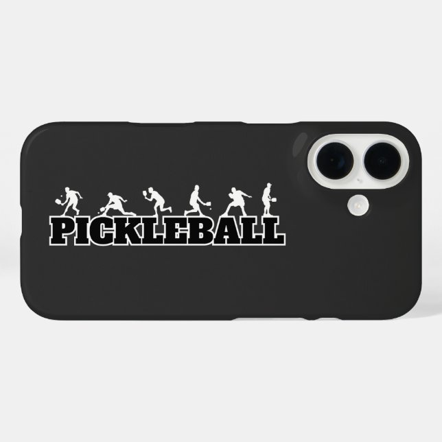 Coques Case-Mate iPhone Pickleball Word Player Silhouettes Sport Action (Verso (horizontal))