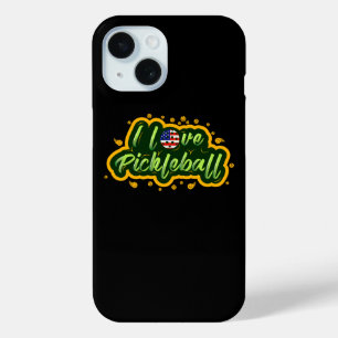 Coque Pour iPhone 15 Picklers USA ball - Pickleball Coque-Mate iPhone C